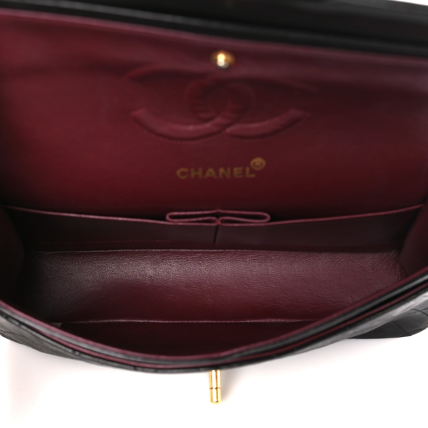 Chanel Lambskin Quilted Medium Double Flap Black 5 of 10