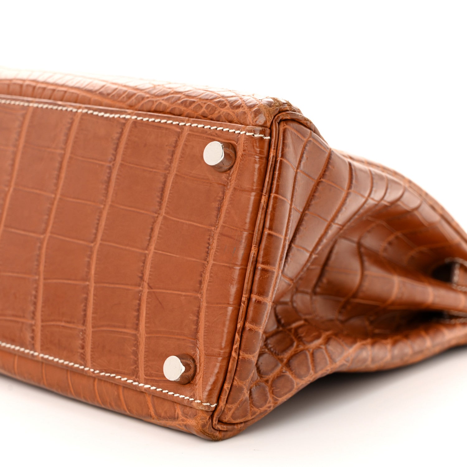 Hermes Matte Niloticus Crocodile Kelly Retourne 32 Fauve 10 of 14