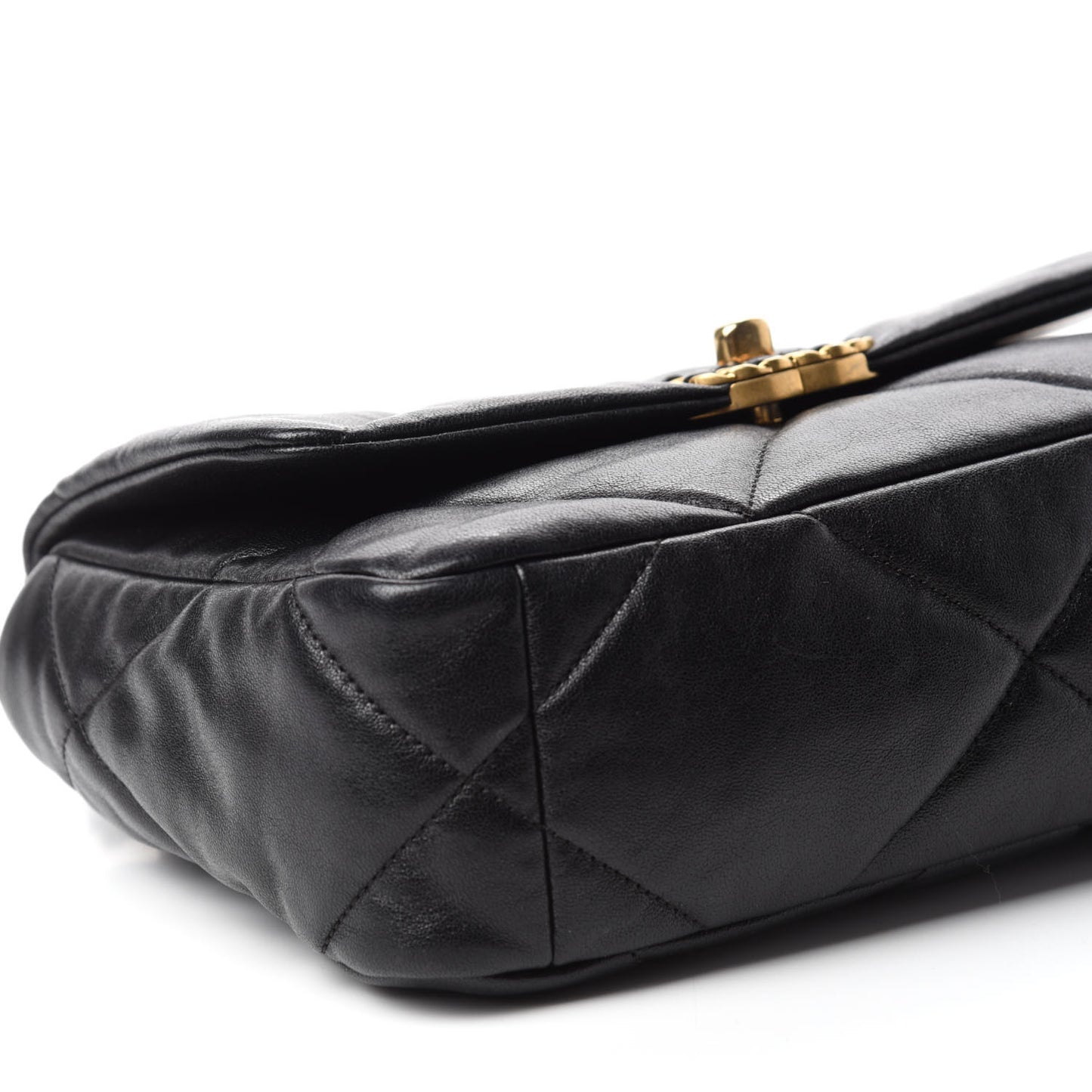 Goatskin Quilted Medium Chanel 19 Flap Black