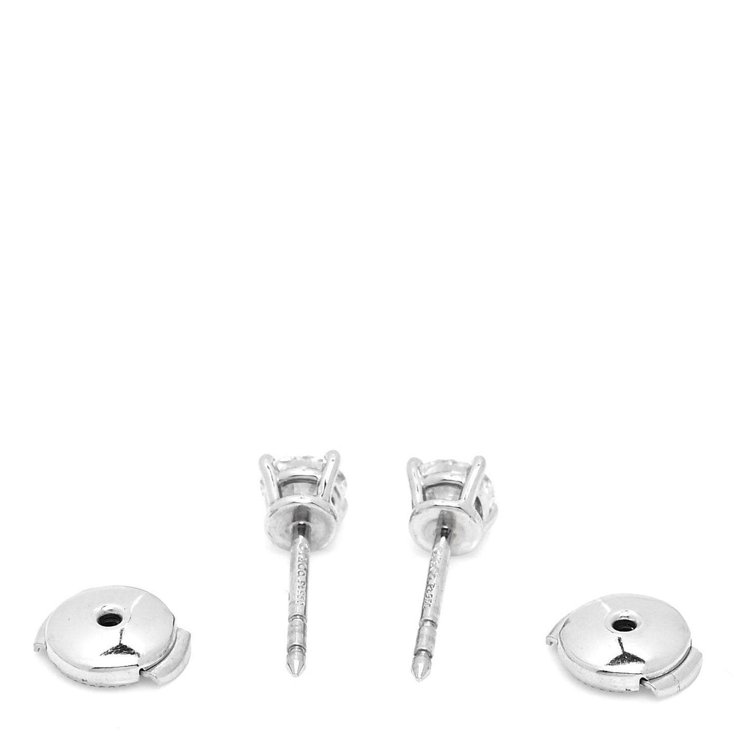 Platinum Diamond .80ctw Solitaire Earrings