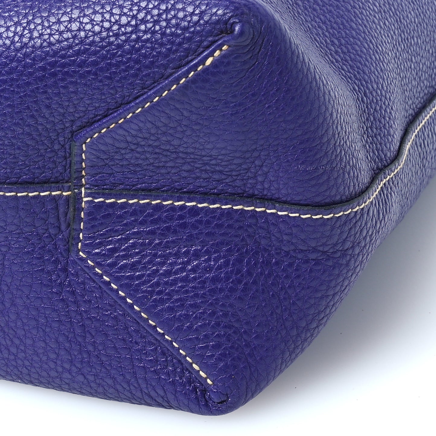 Taurillon Clemence Double Sens 45 Reversible Tote Iris Bleu De Malte