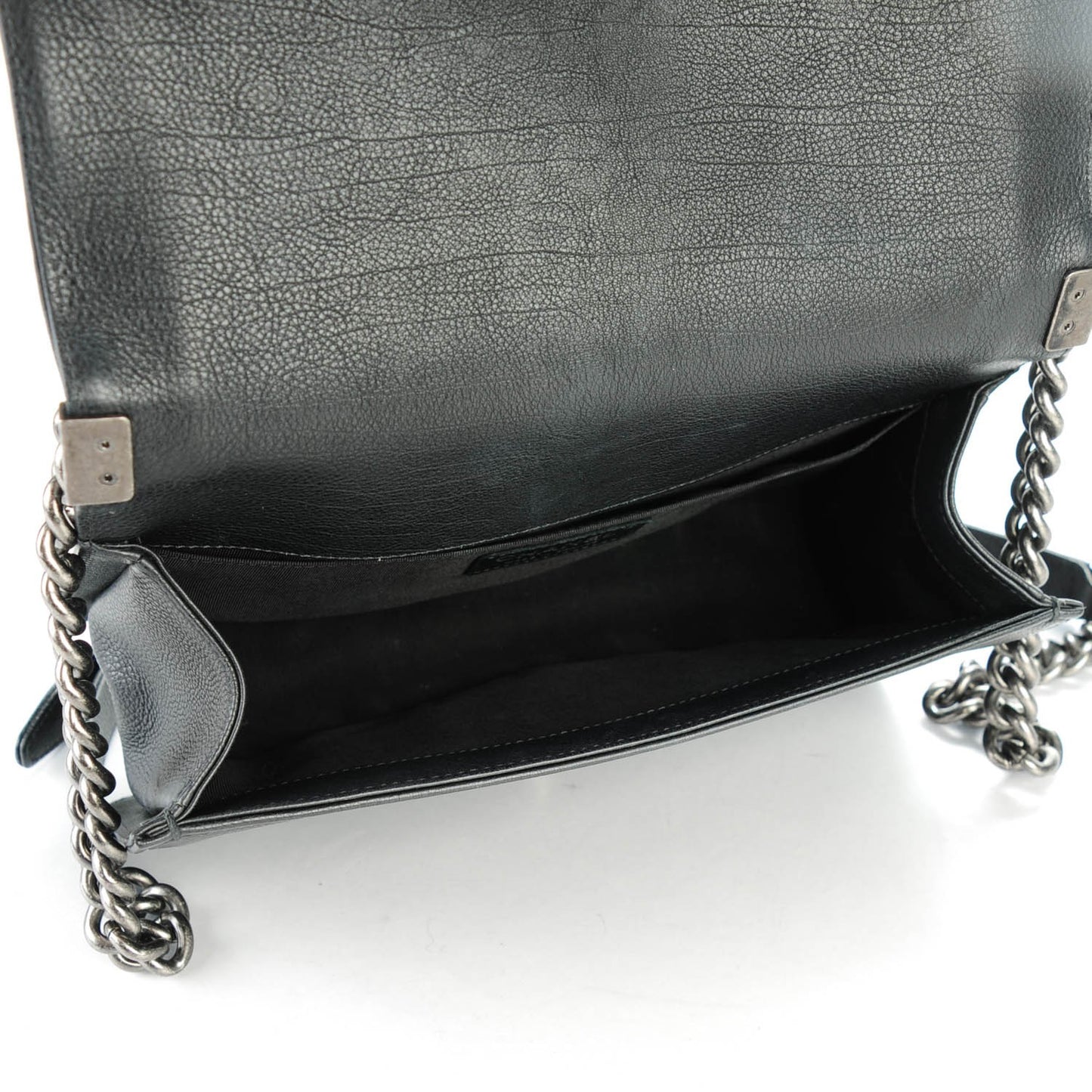 Calfskin Quilted Medium Boy Flap Black