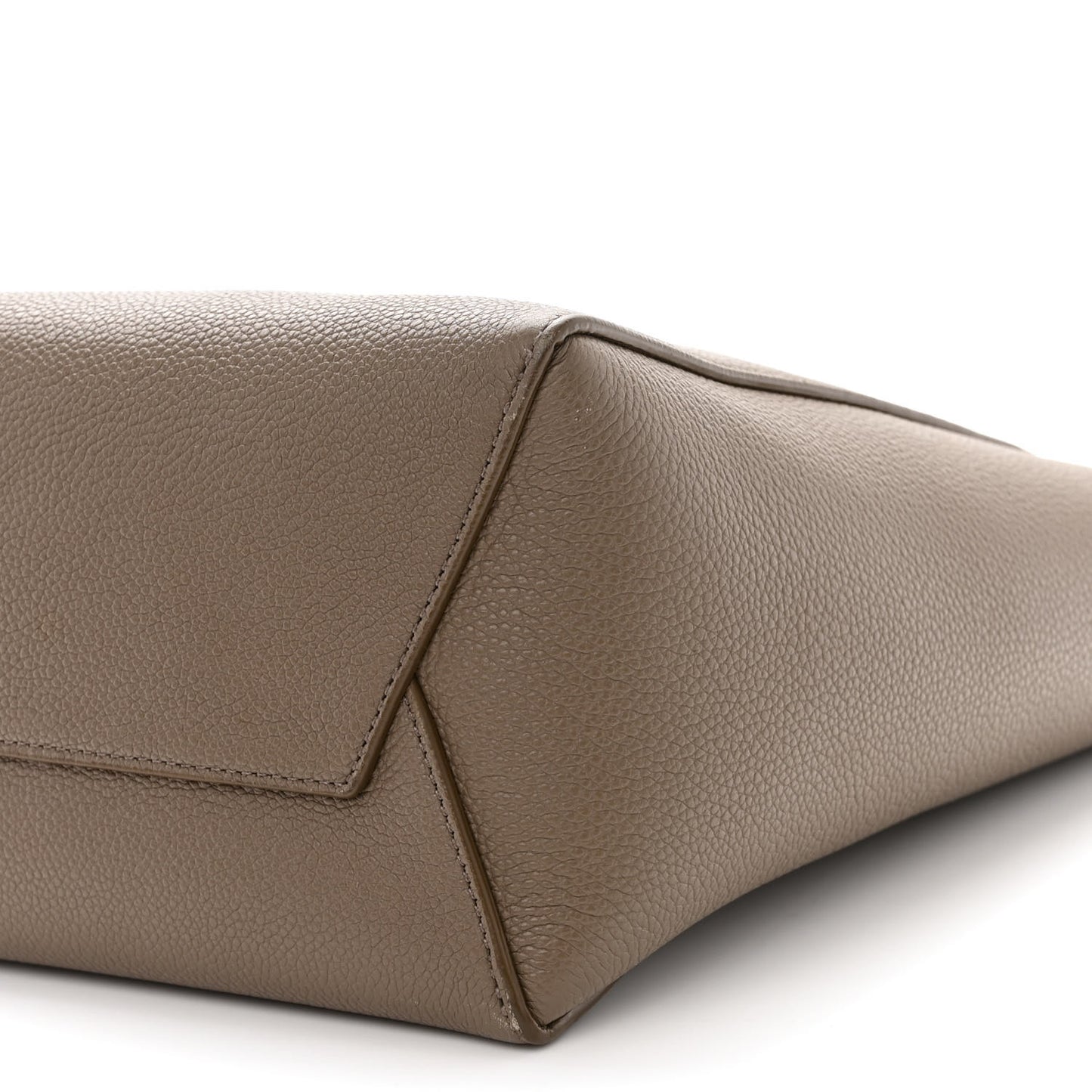 Soft Grained Calfskin Small Sangle Bucket Bag Taupe