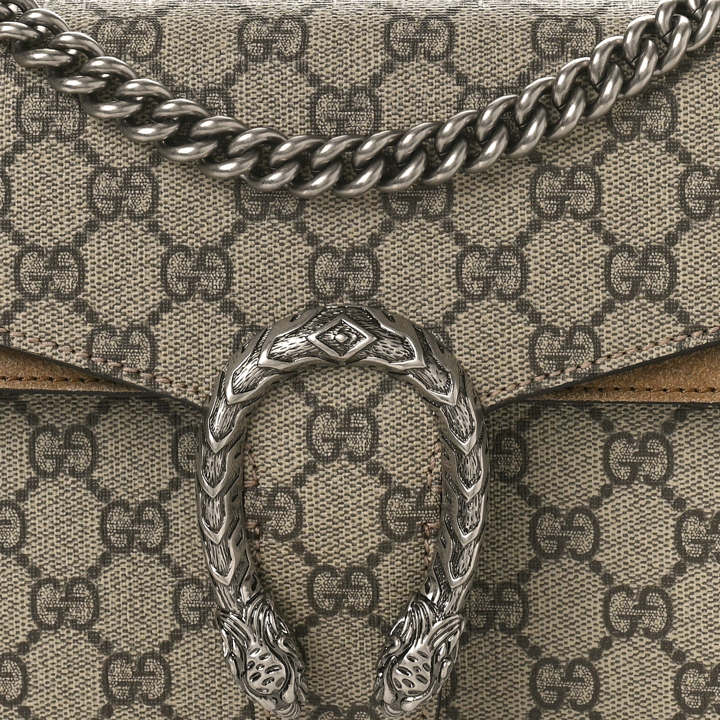 GG Supreme Monogram Small Dionysus Shoulder Bag Taupe