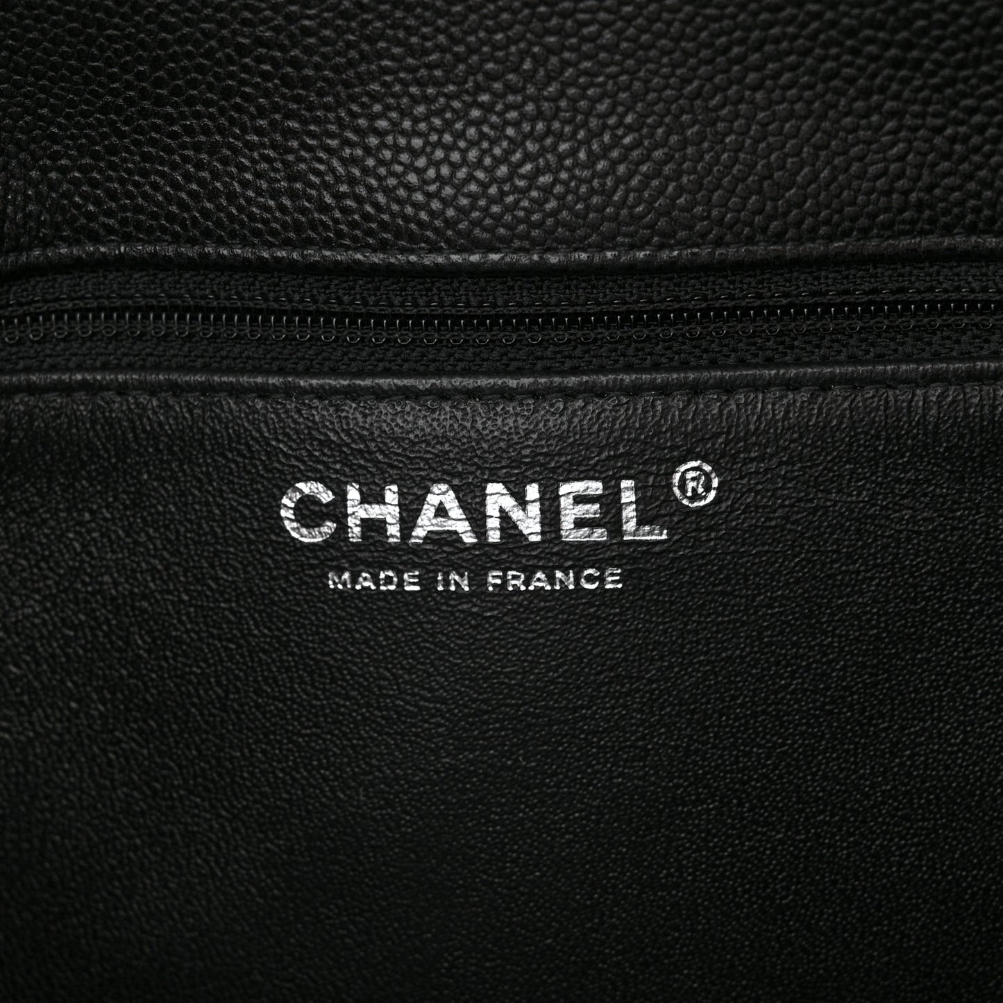 Caviar Quilted Flap Clutch Black