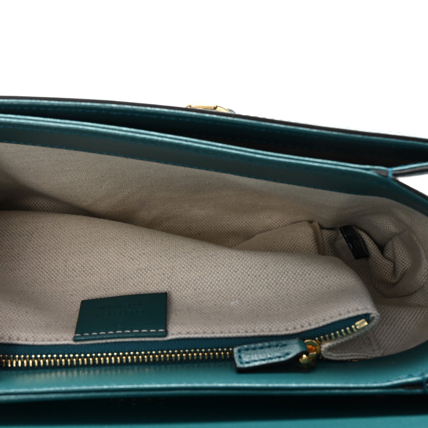 Azalea Calfskin Horsebit 1955 Shoulder Bag Blue Green