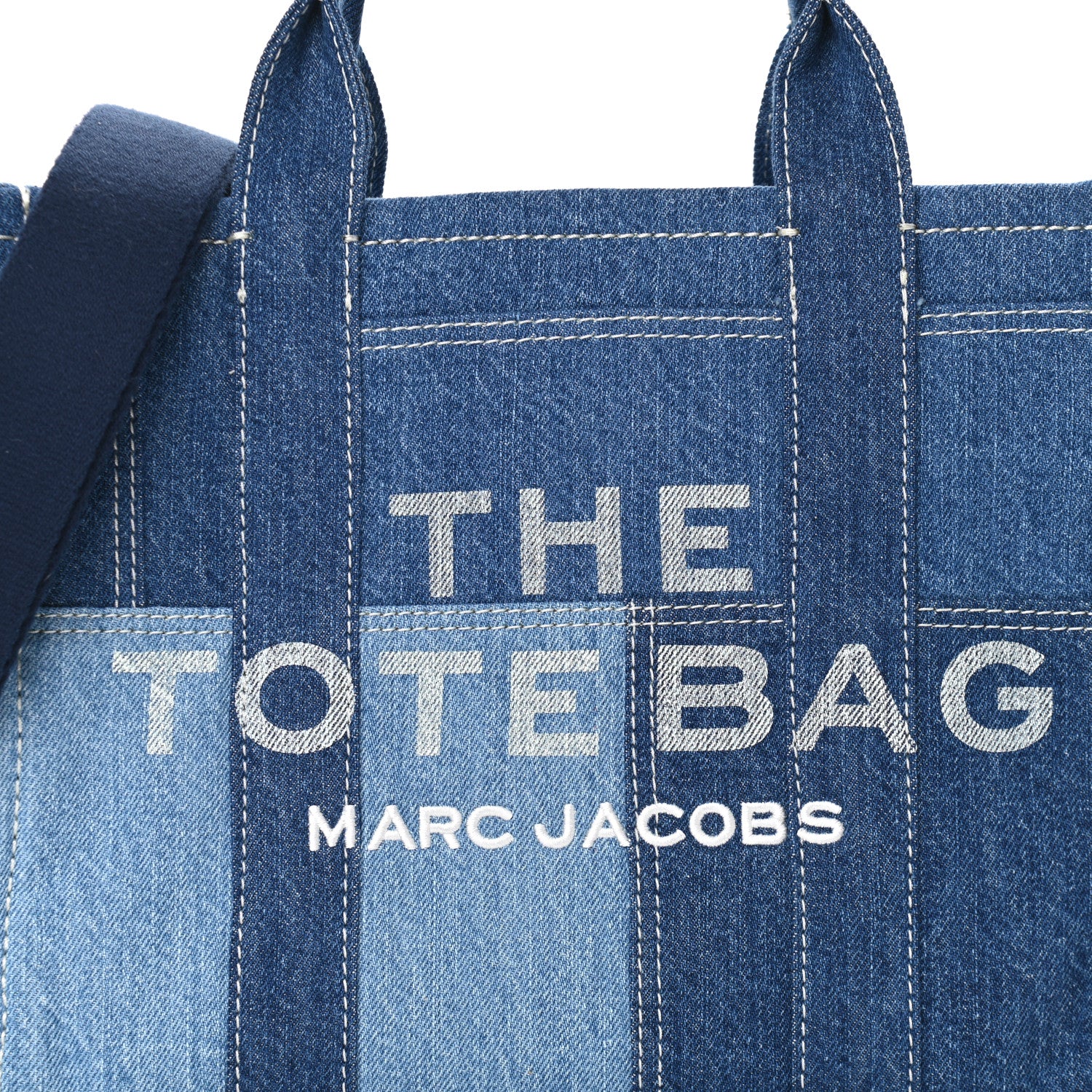 Marc Jacobs Denim Canvas Medium The Tote Bag Blue 7 of 9