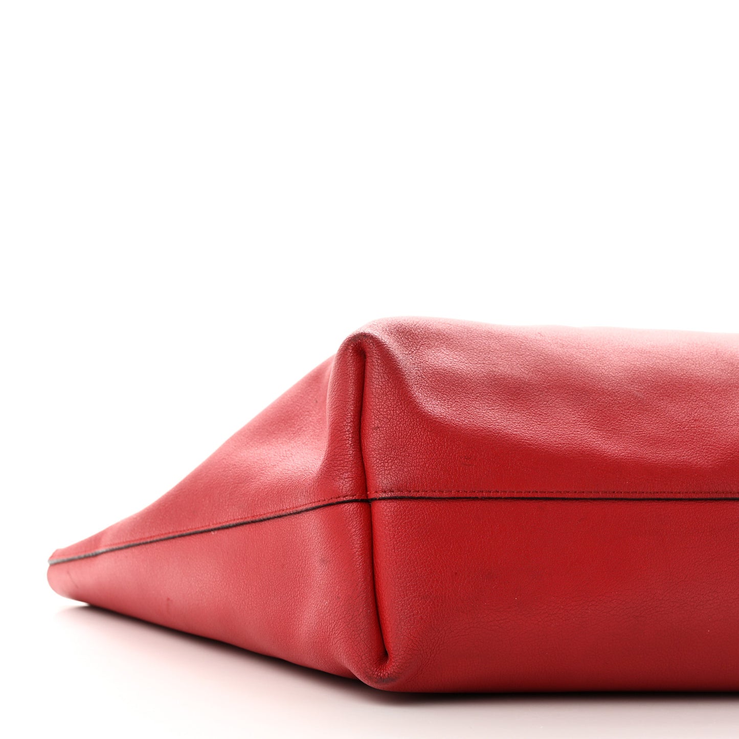 Calfskin Large Shopping Tote Red