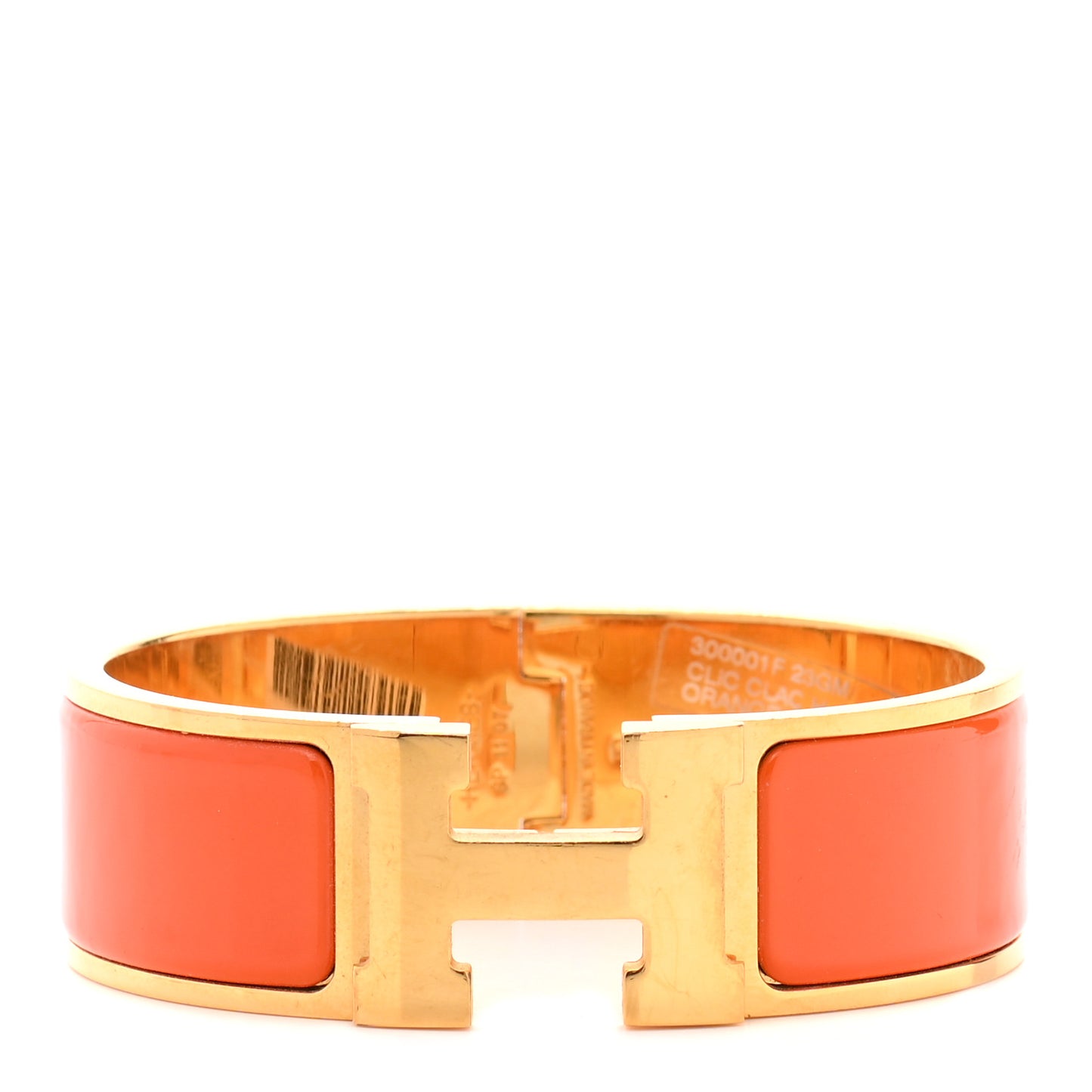 Enamel Wide Clic Clac H Bracelet GM Orange