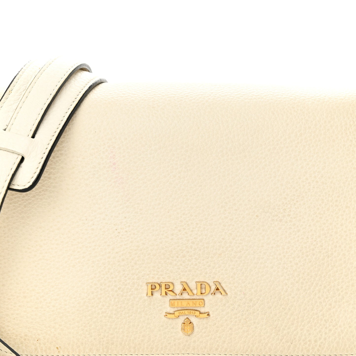 Vitello Phenix Flap Crossbody White