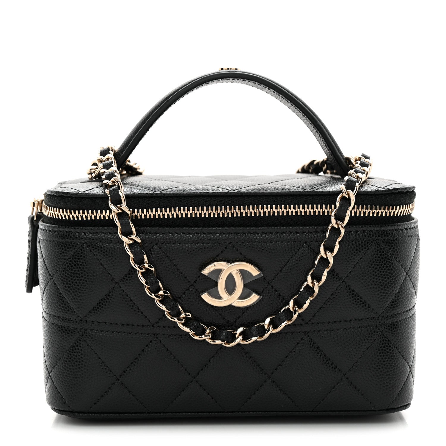 Chanel Caviar Quilted Trendy Handle Mini Vanity Black 1891788