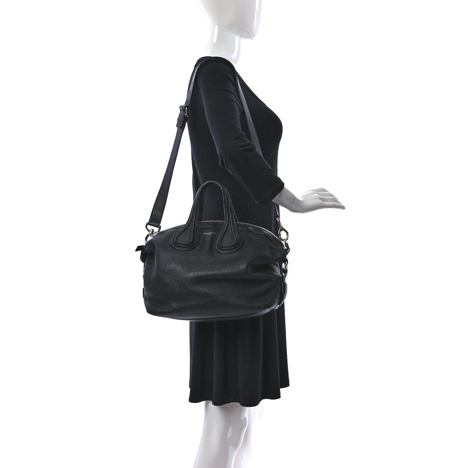 Givenchy Pebbled Calfskin Medium Nightingale Black 2 of 12