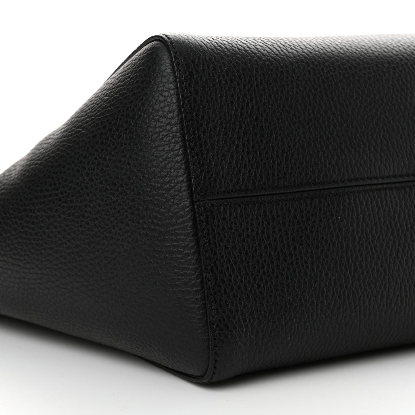 Pebbled Calfskin Small Swing Tote Black