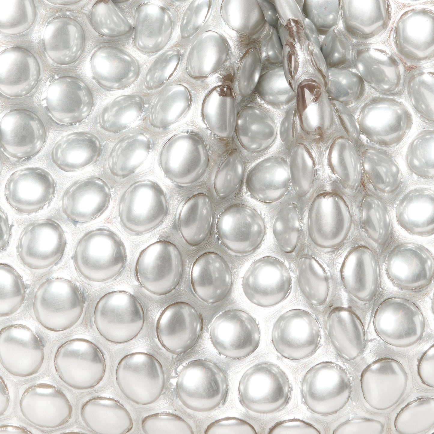 Metallic Fabric Bubble Wrap The Mini Pouch Silver