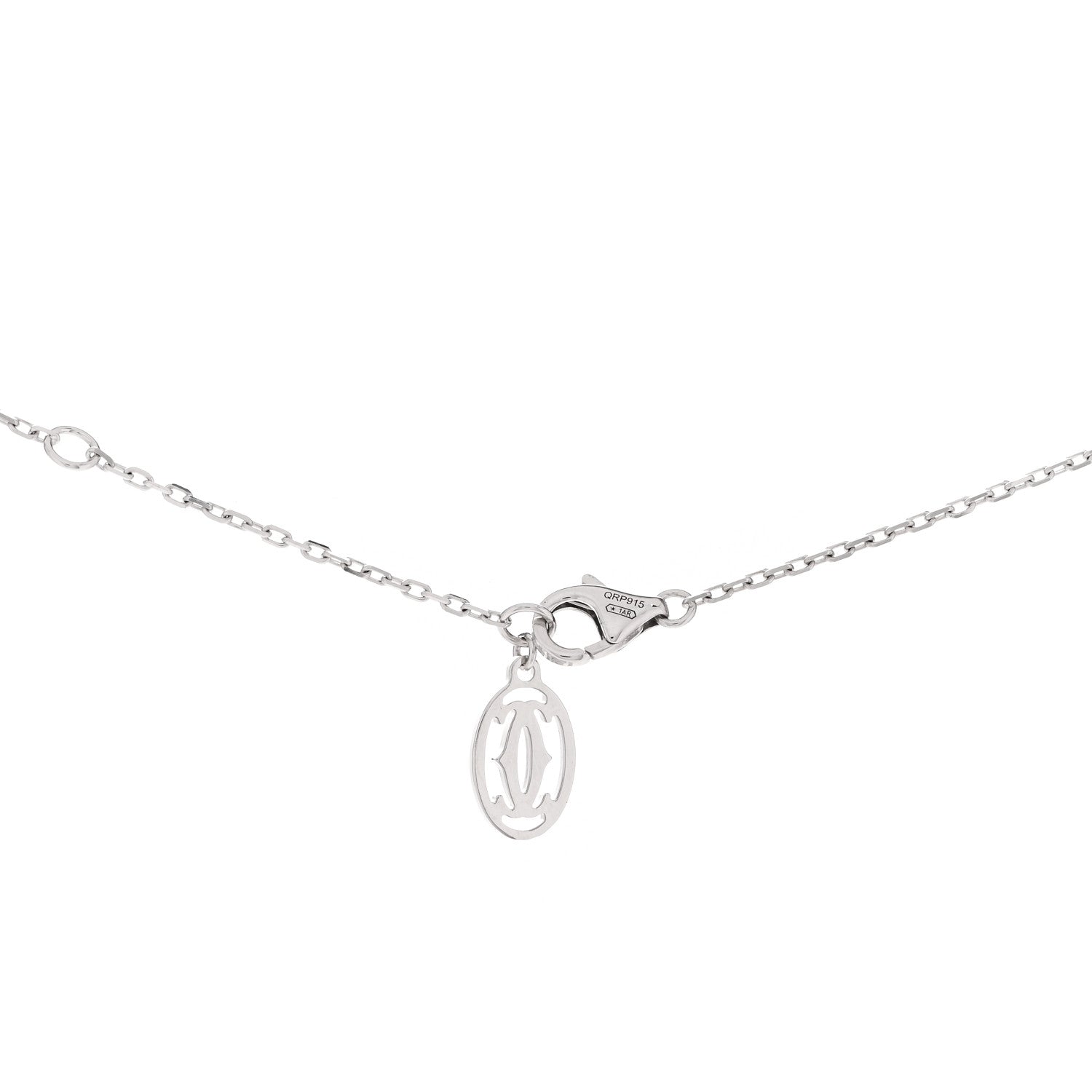 Cartier 18K White Gold Diamond SM D'Amour Pendant Necklace 5 of 6