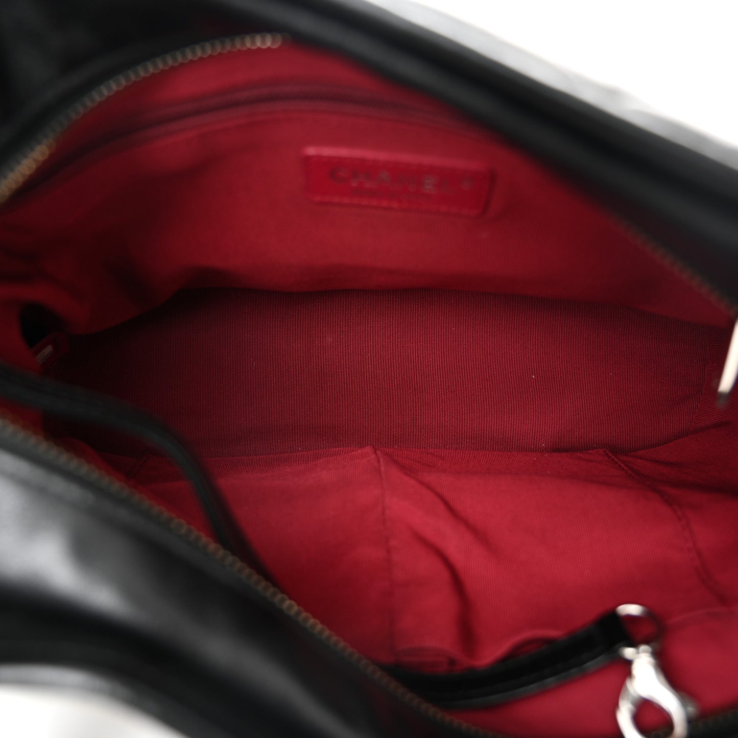 Aged Calfskin Quilted Medium Gabrielle Hobo Black