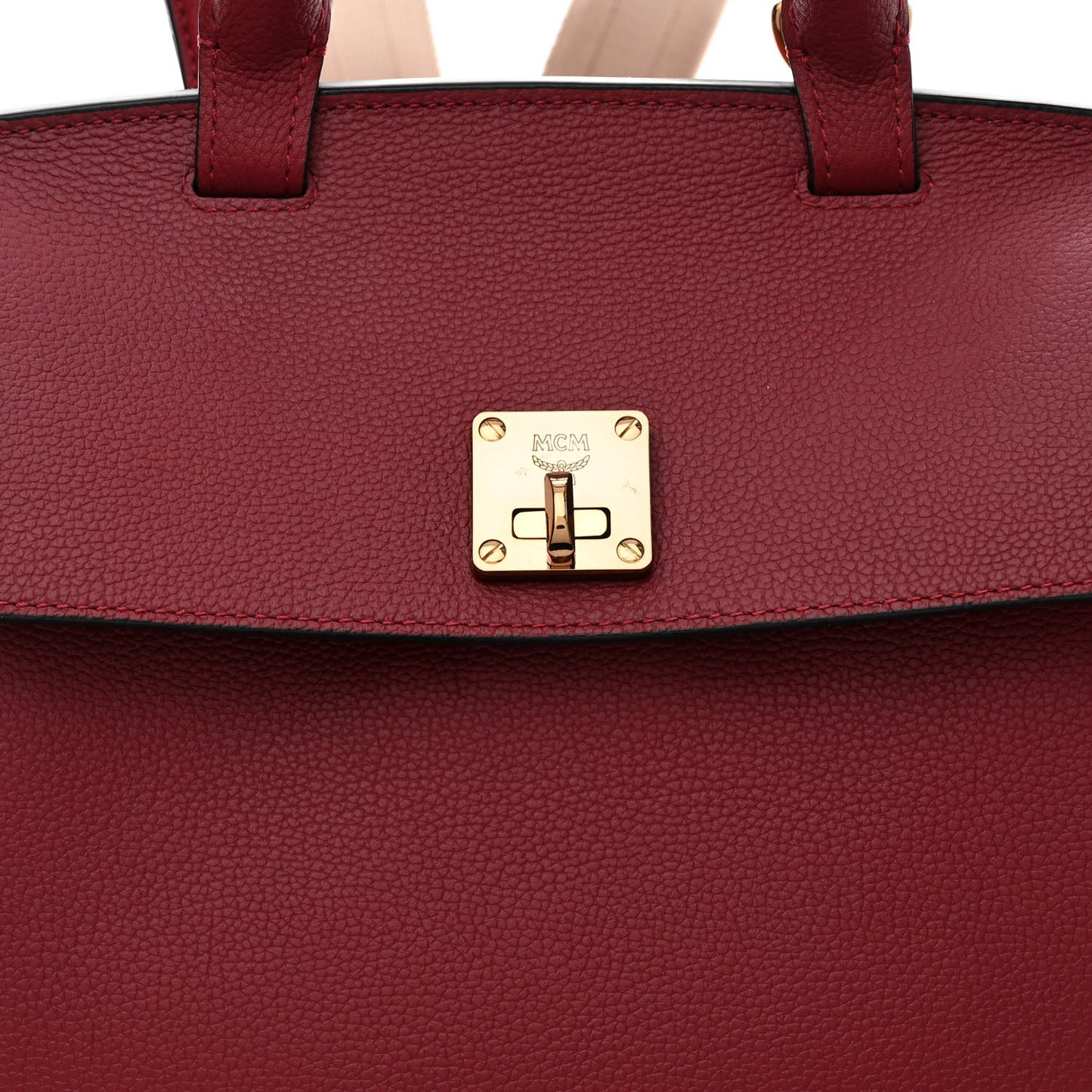 Grained Calfskin Milla Convertible Backpack Scooter Red