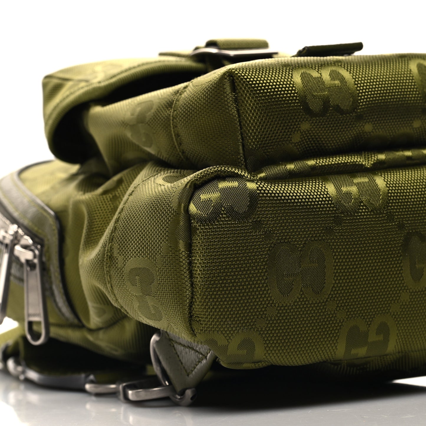 Econyl Nylon Monogram Off The Grid Sling Backpack Juniper Green