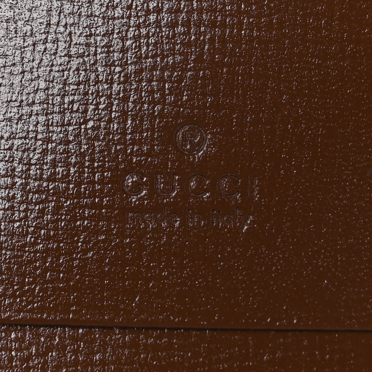 GG Supreme Monogram Textured Calfskin Web Jackie 1961 Card Case Beige Ebony Brown Sugar