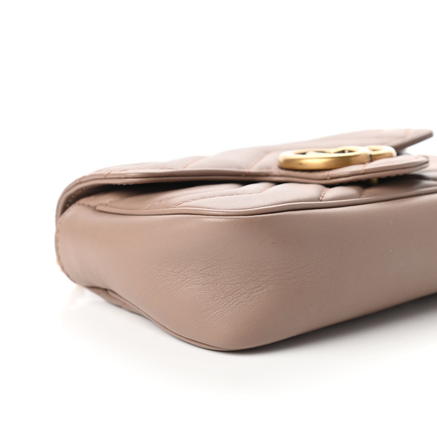 Gucci Calfskin Matelasse Super Mini GG Marmont Shoulder Bag Porcelain Rose 6 of 10