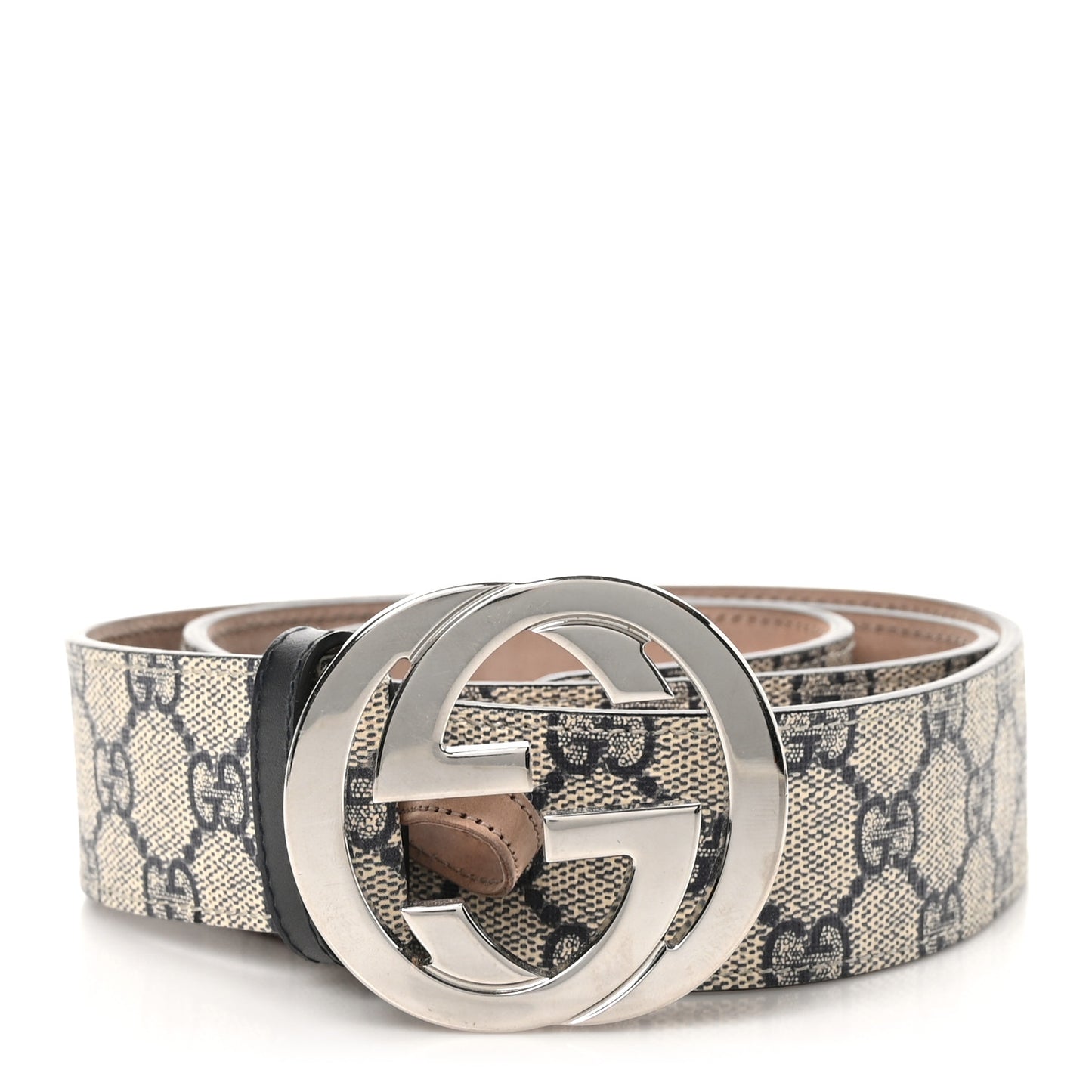 GG Supreme Monogram Selleria Calfskin Interlocking G 40mm Belt 100 40 Navy