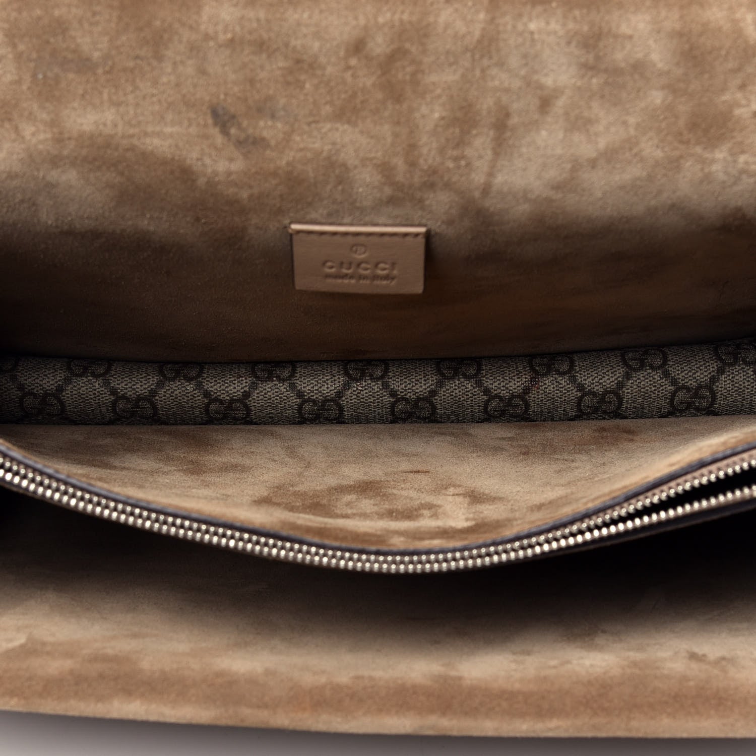 Gucci GG Supreme Monogram Medium Dionysus Shoulder Bag Taupe 5 of 9
