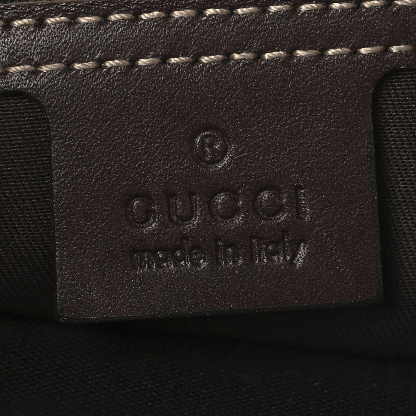 GG Supreme Monogram Belt Bag Dark Brown