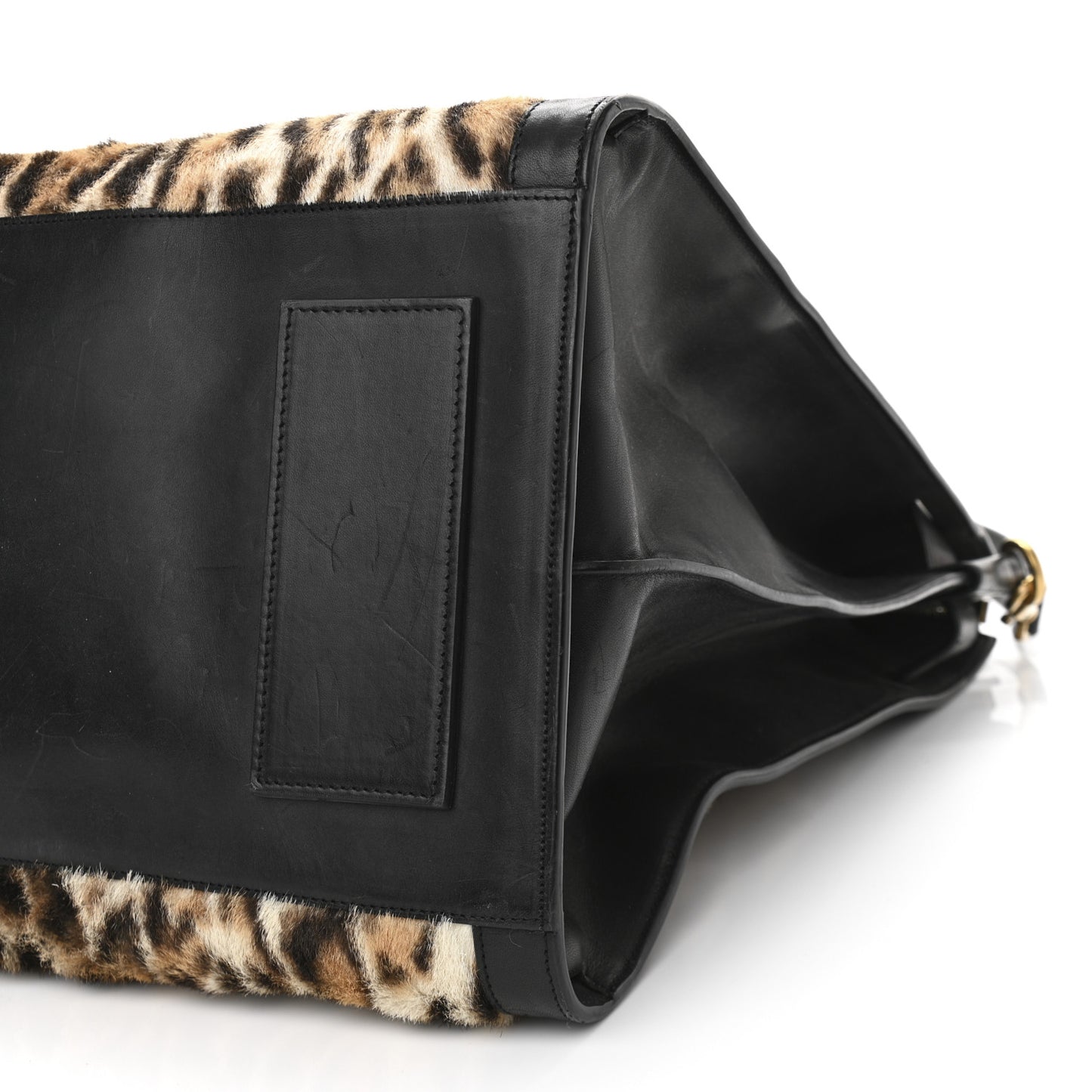 Pony Hair Large Souple Sac De Jour Black