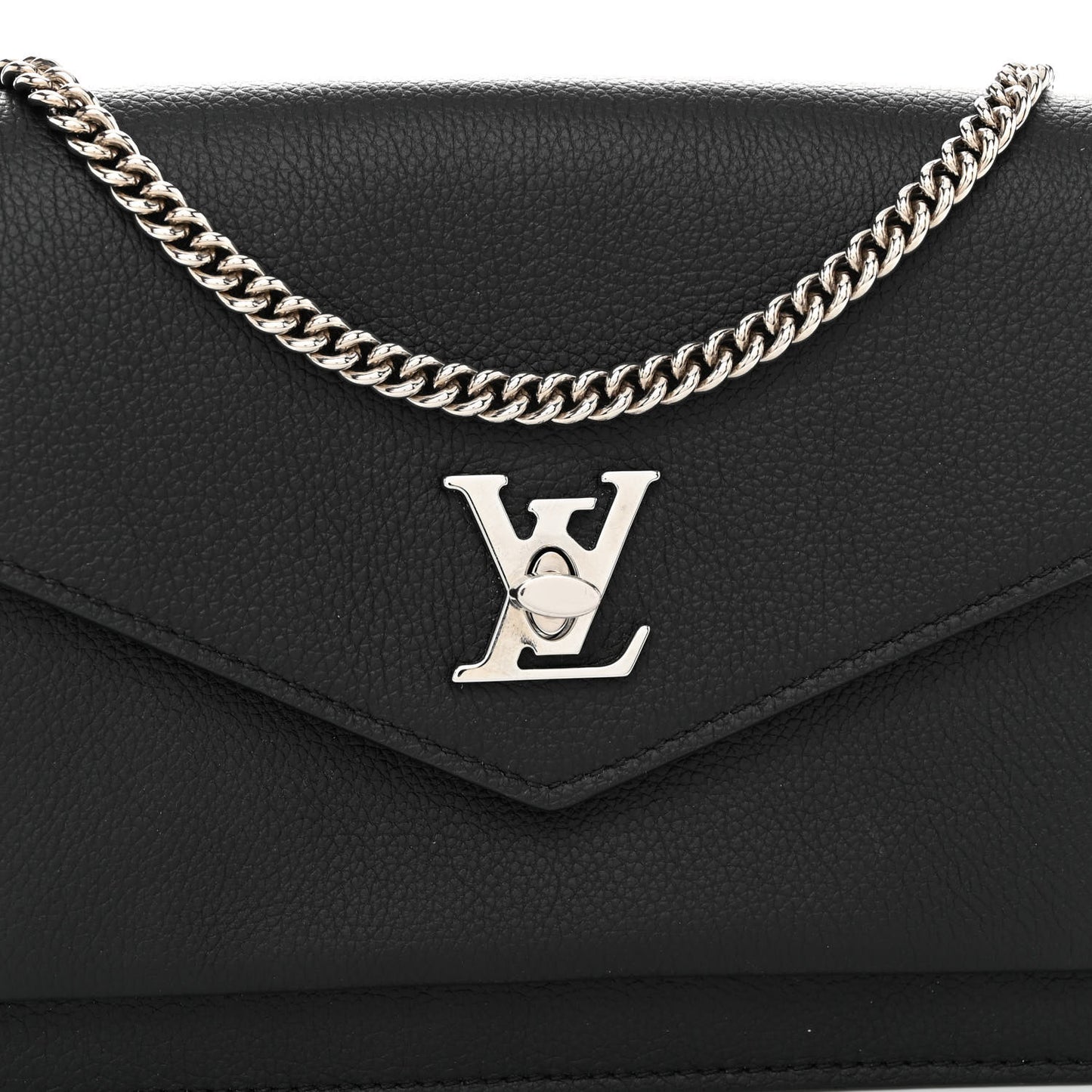 Soft Calfskin My Lockme Chain Pochette Black
