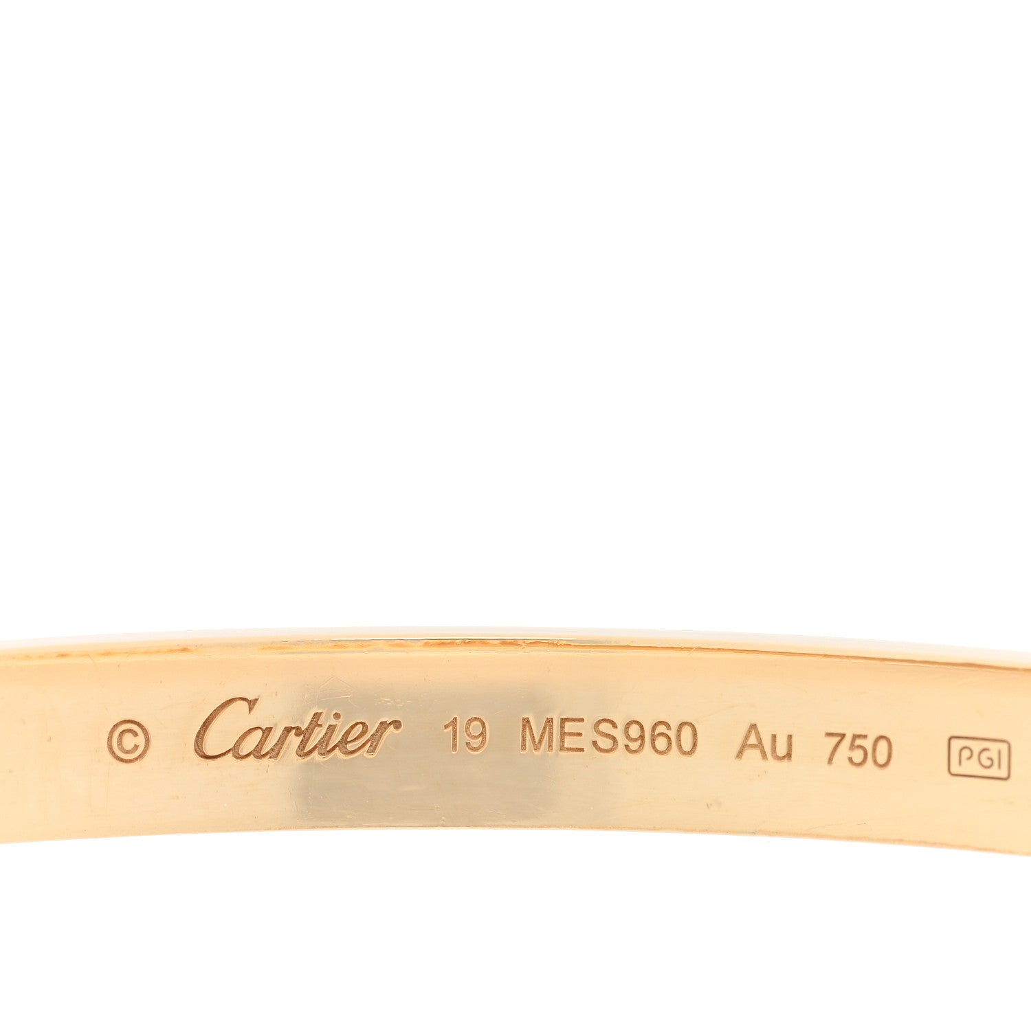 Cartier 18K Yellow Gold LOVE Bracelet 19 7 of 8