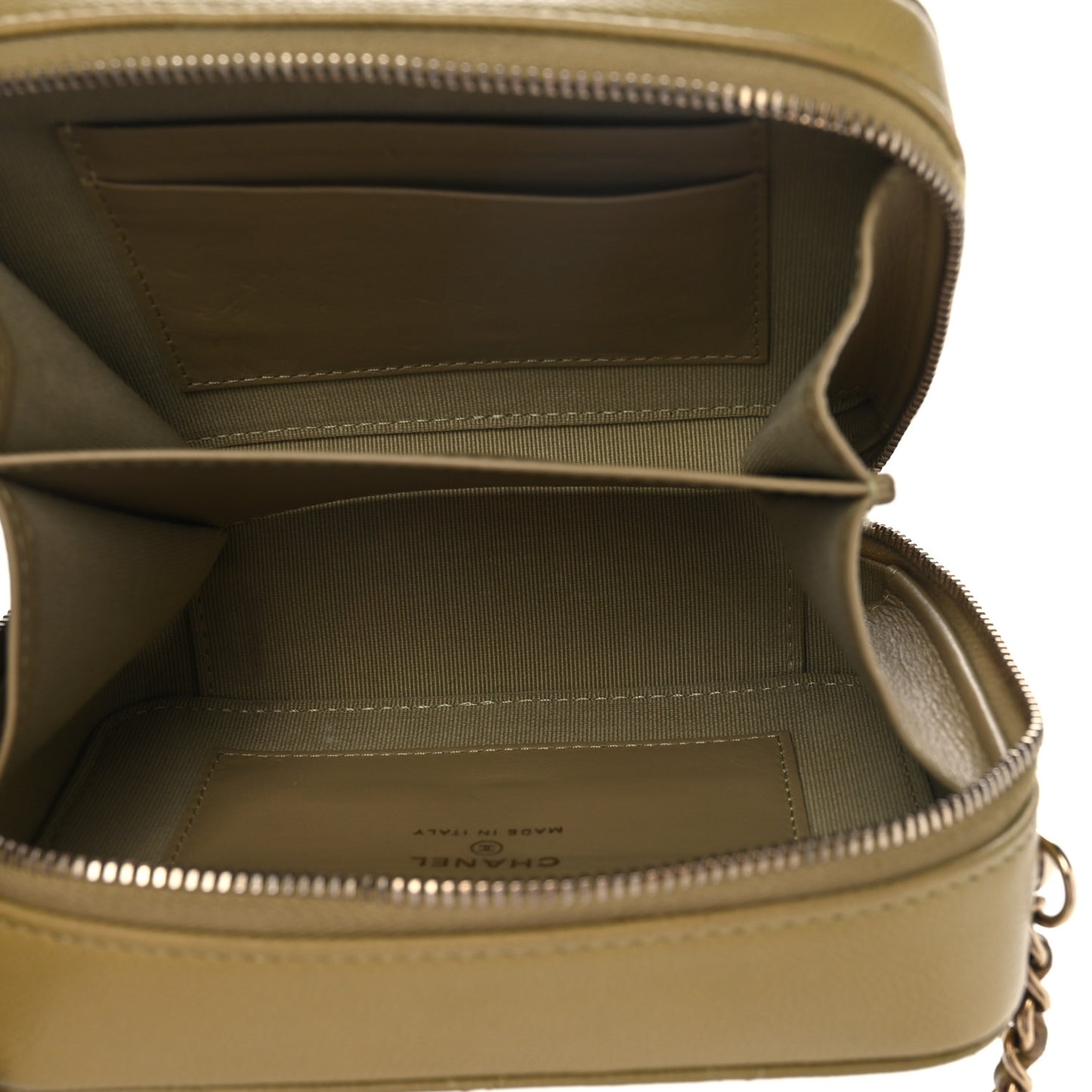 Caviar Quilted Camera Bag Green