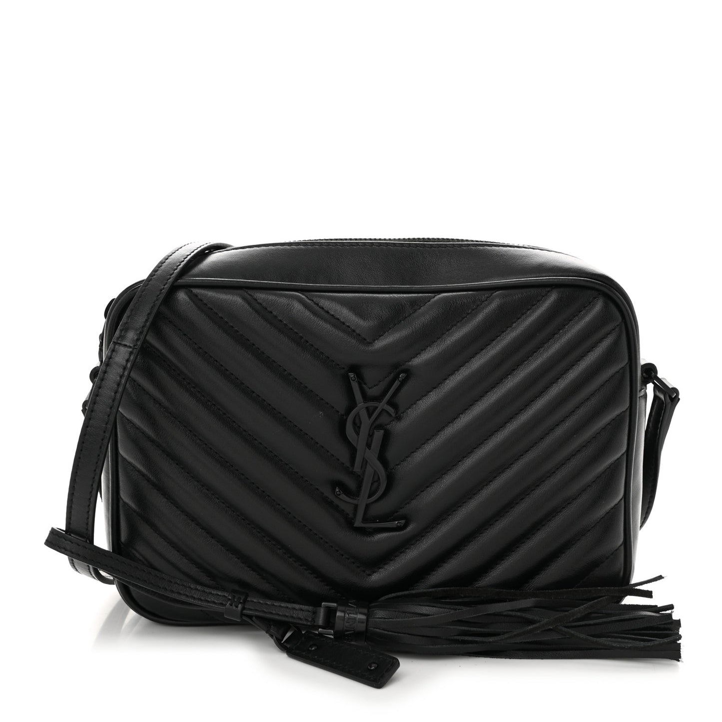 Calfskin Matelasse Monogram Monochrome Lou Camera Bag Black