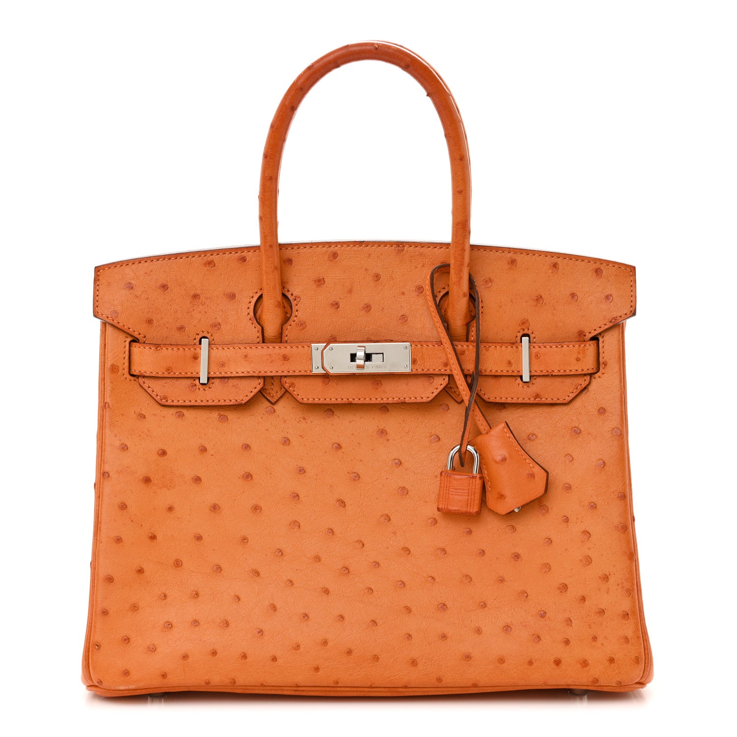 Hermes Ostrich Birkin 30 Orange 1 of 13
