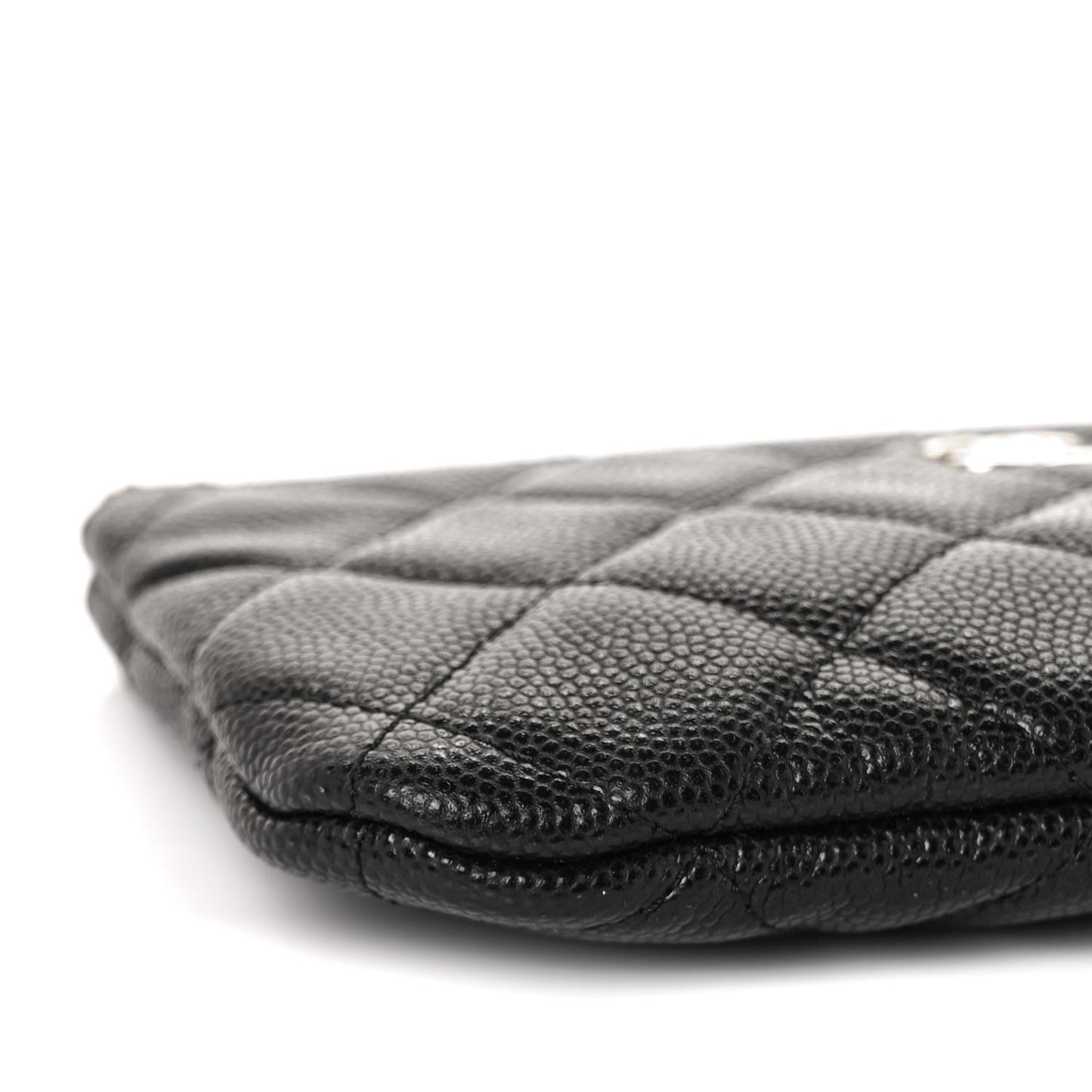 Caviar Quilted Small Cosmetic Case Black