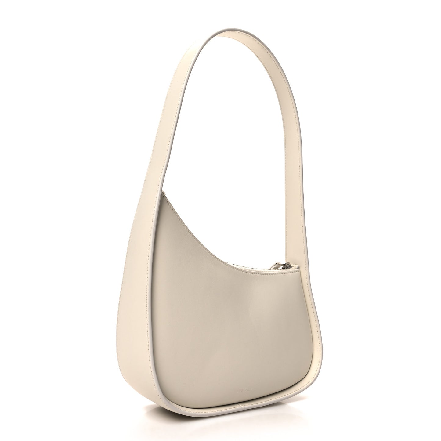 Smooth Calfskin Half Moon Shoulder Bag New Ivory