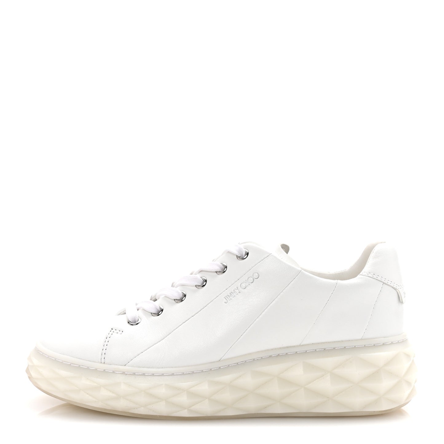Nappa Diamond Light Platform Sneakers 38 White