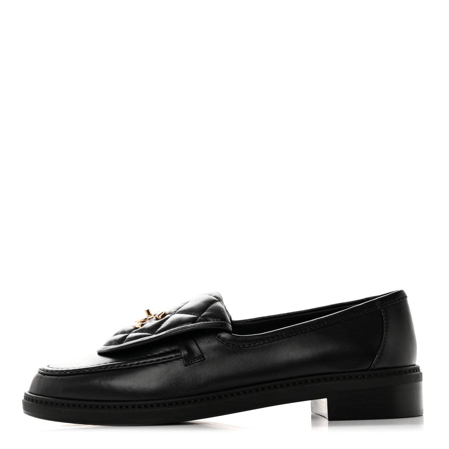 Lambskin Quilted CC Turnlock Loafers 41 Black