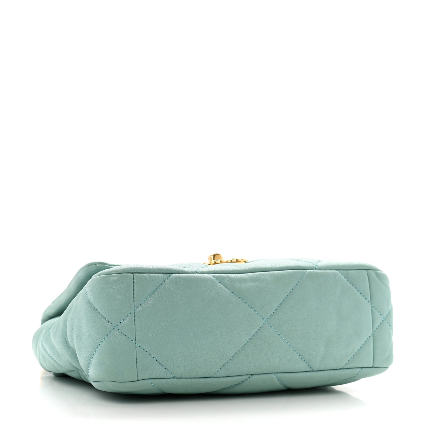 Goatskin Quilted Medium Chanel 19 Flap Light Blue