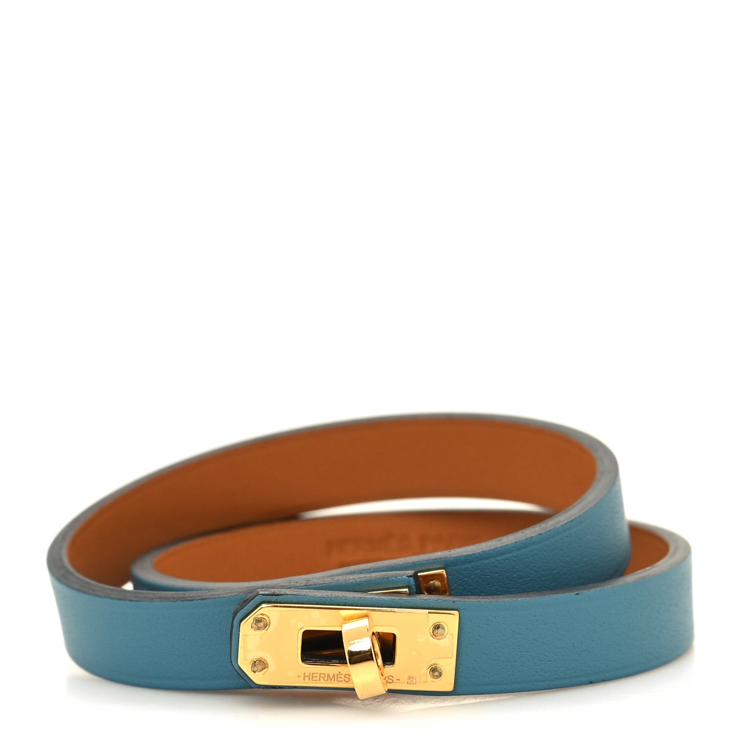 Swift Kelly Double Tour Bracelet T3 Bleu Paon