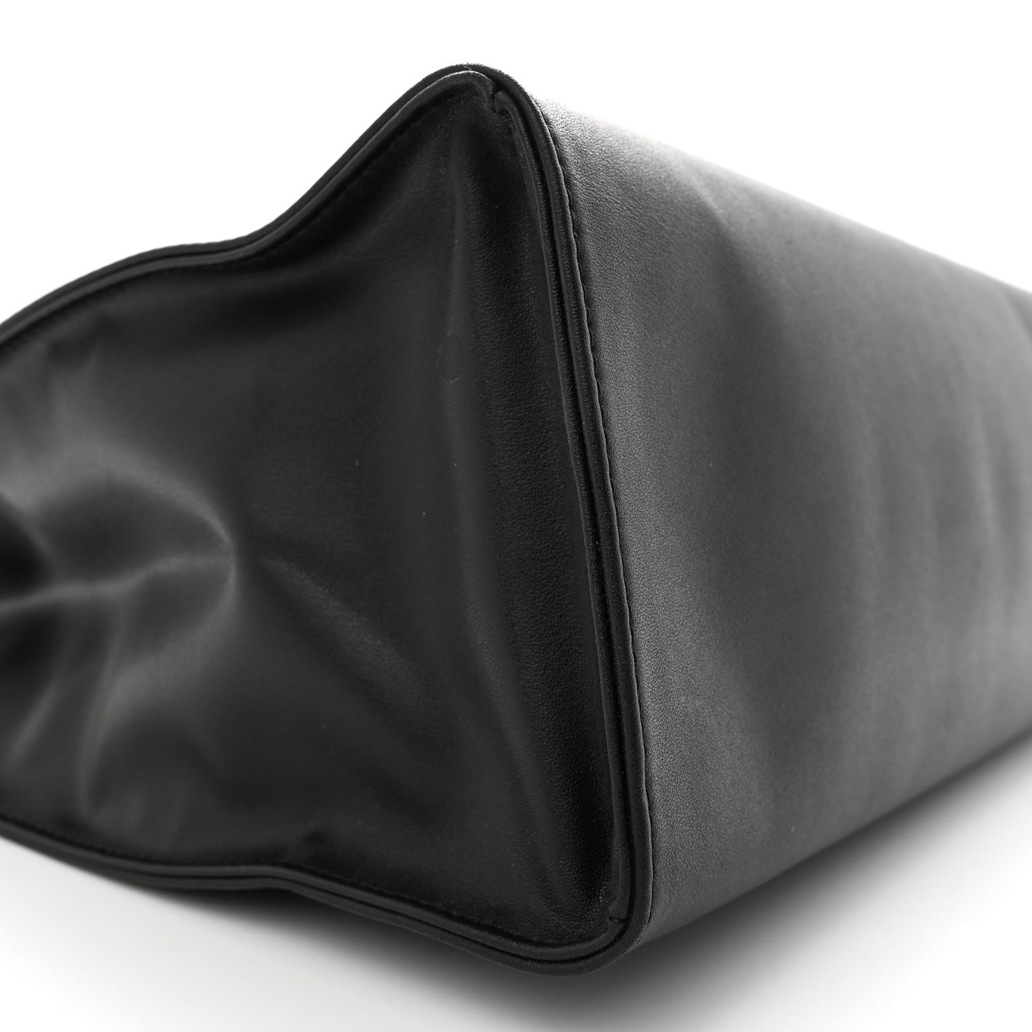 Vegan Leather Medium Shopping Bag Black