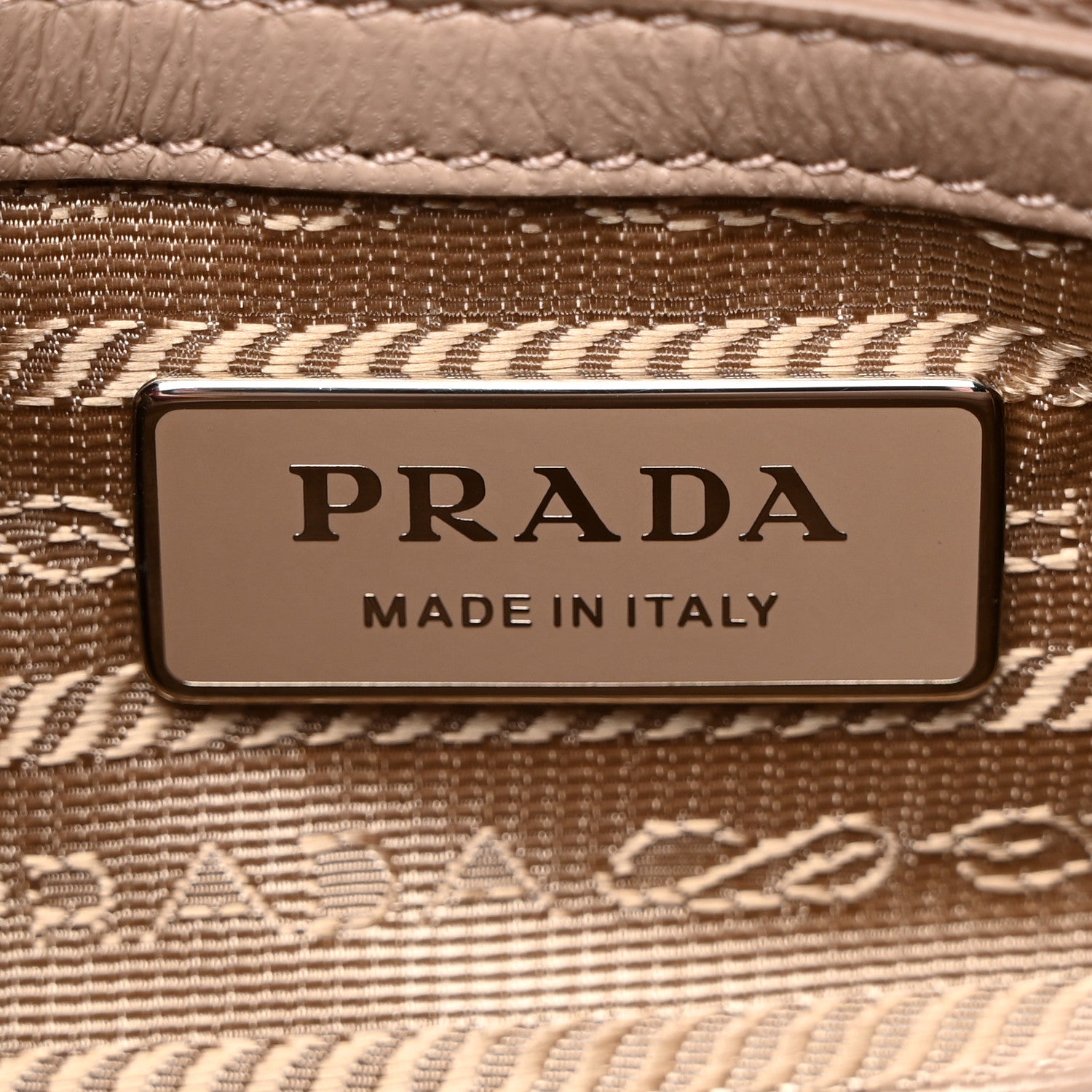Prada Nappa Triangle Stitched Large Spectrum Bag Cipria 6 of 10