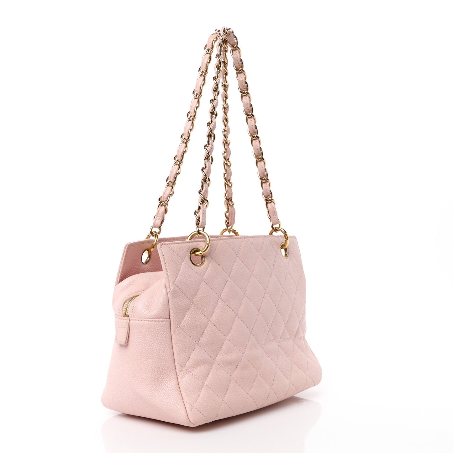 Caviar Quilted Petit Timeless Shopping Tote PTT Light Pink
