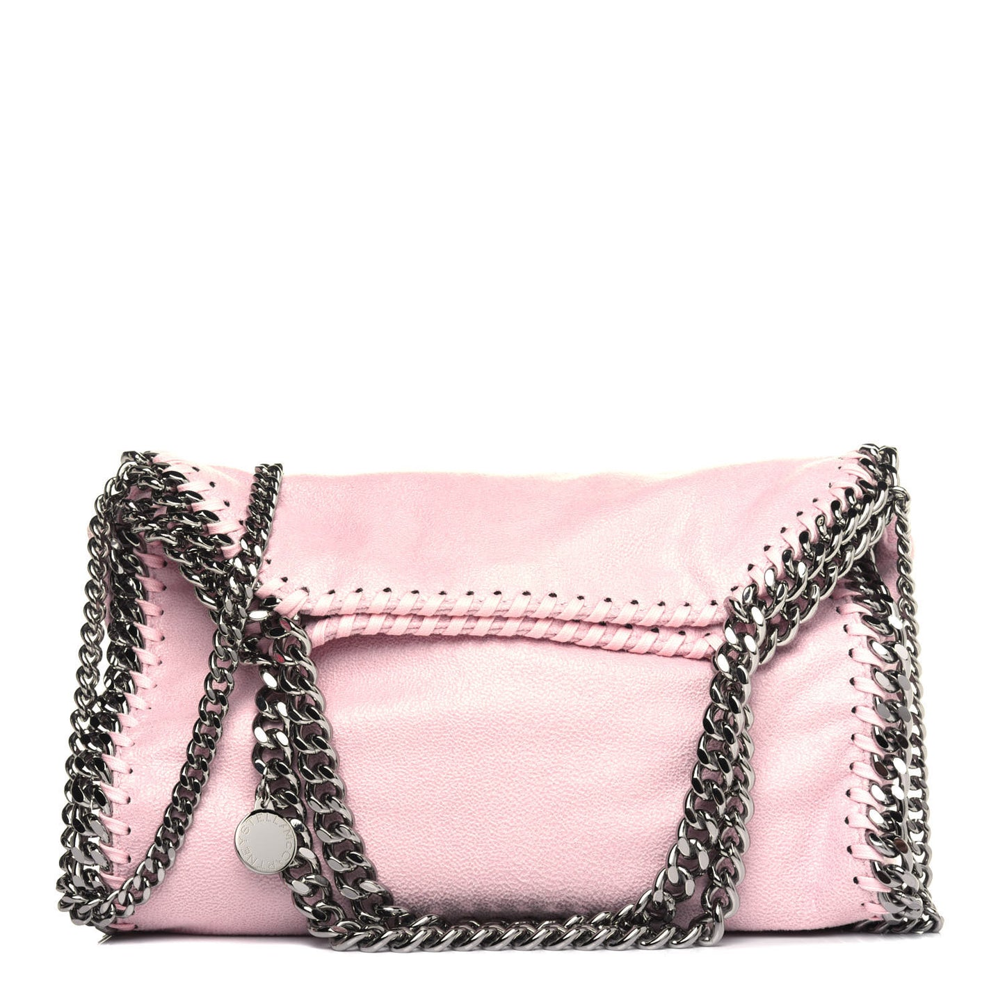 Shaggy Deer Mini Falabella Fold Over Tote Pink
