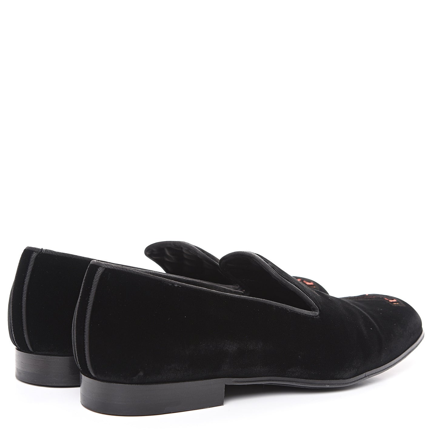 Velvet Upside Down Auteuil Slipper 7 Black