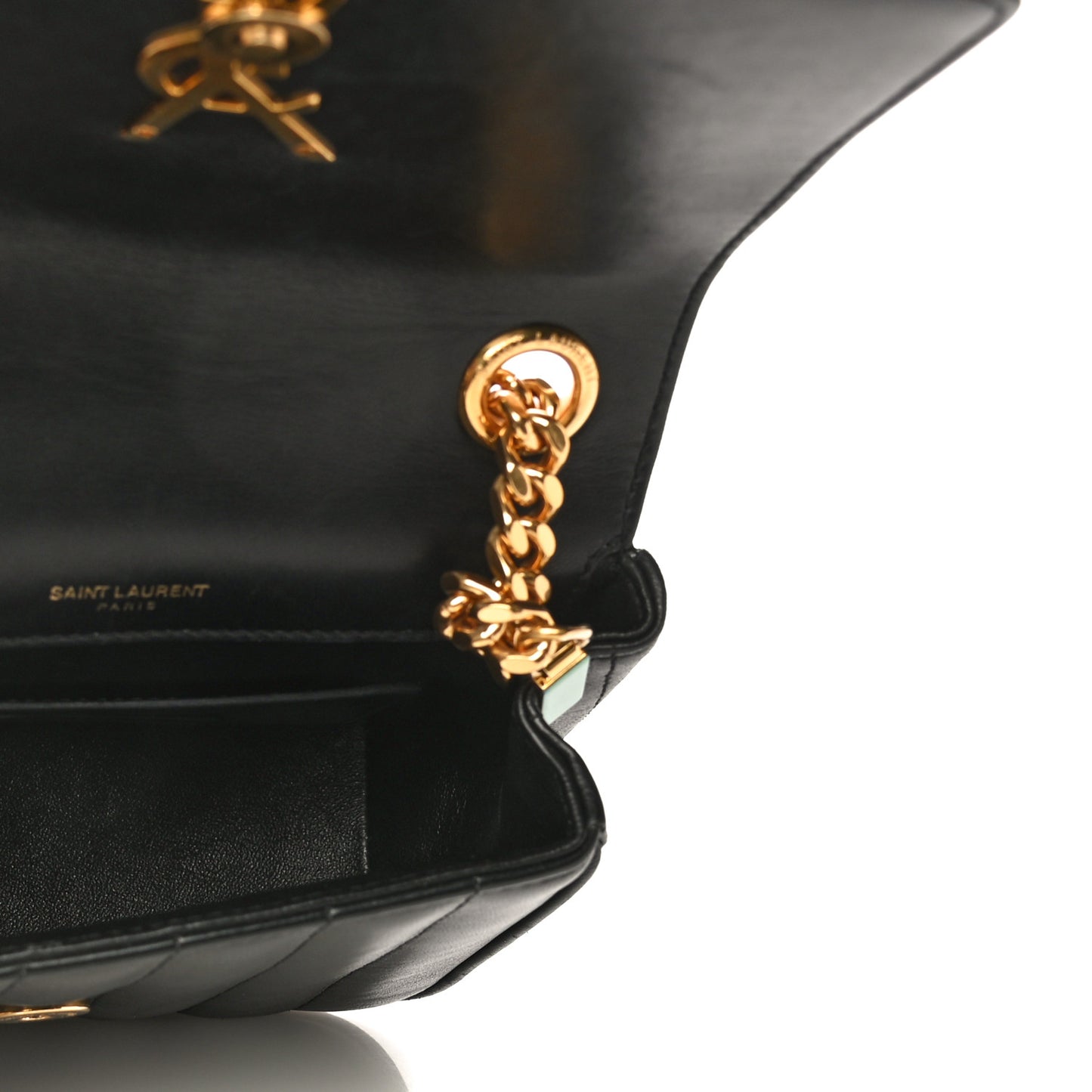 Lambskin Matelasse Monogram Small Vicky Chain Bag Black
