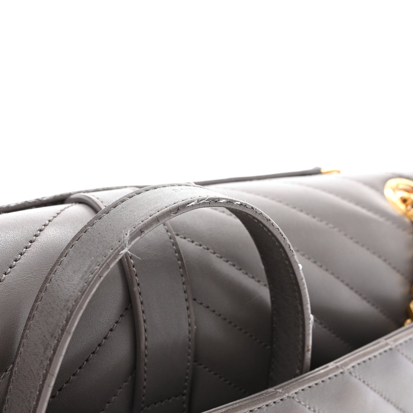 Smooth Calfskin Matelasse Large Monogram Satchel Fog