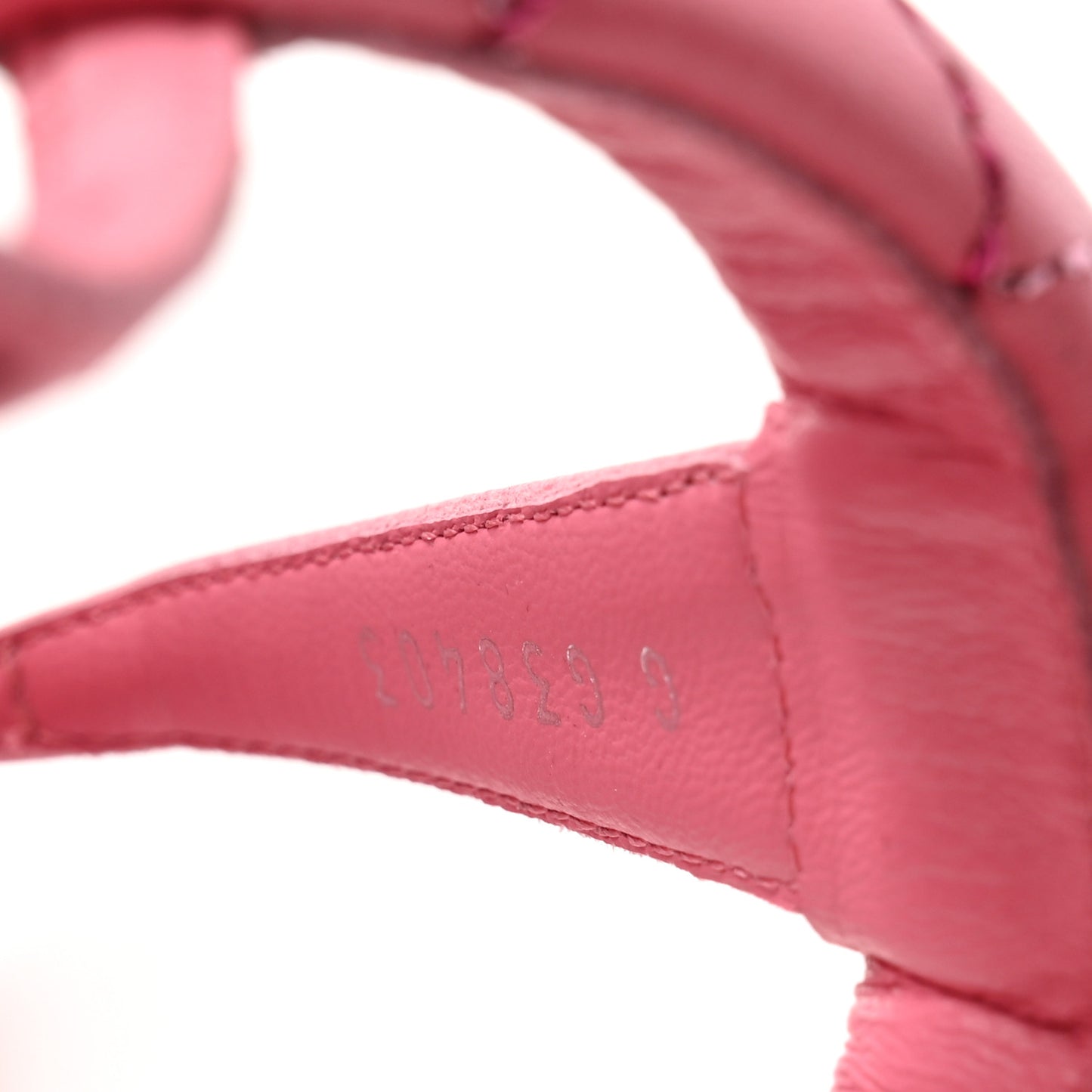Lambskin Crystal Stitched CC Thong Sandals 36 Pink