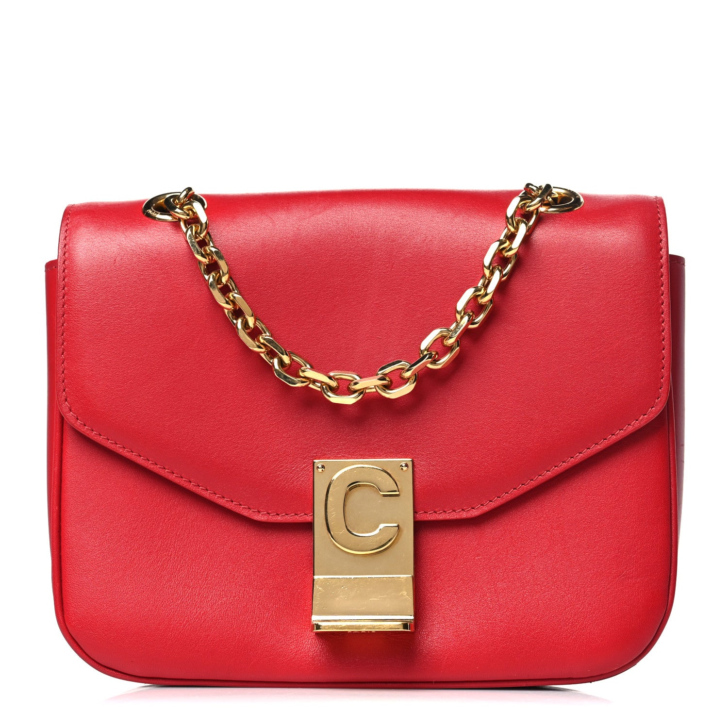 Celine Shiny Calfskin Small C Bag Red 1 of 11