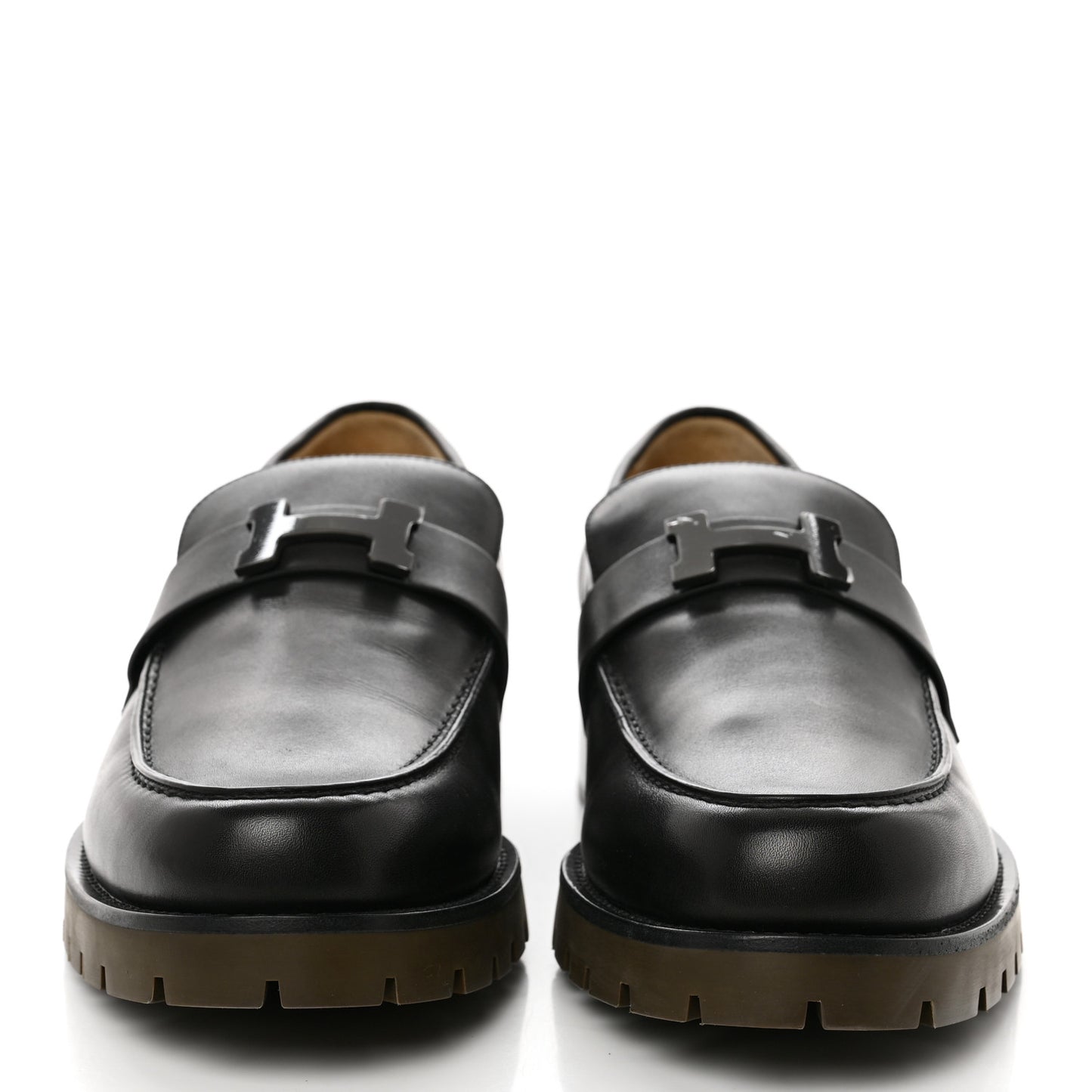 Calfskin Mens Gregoire Loafers 45 Black