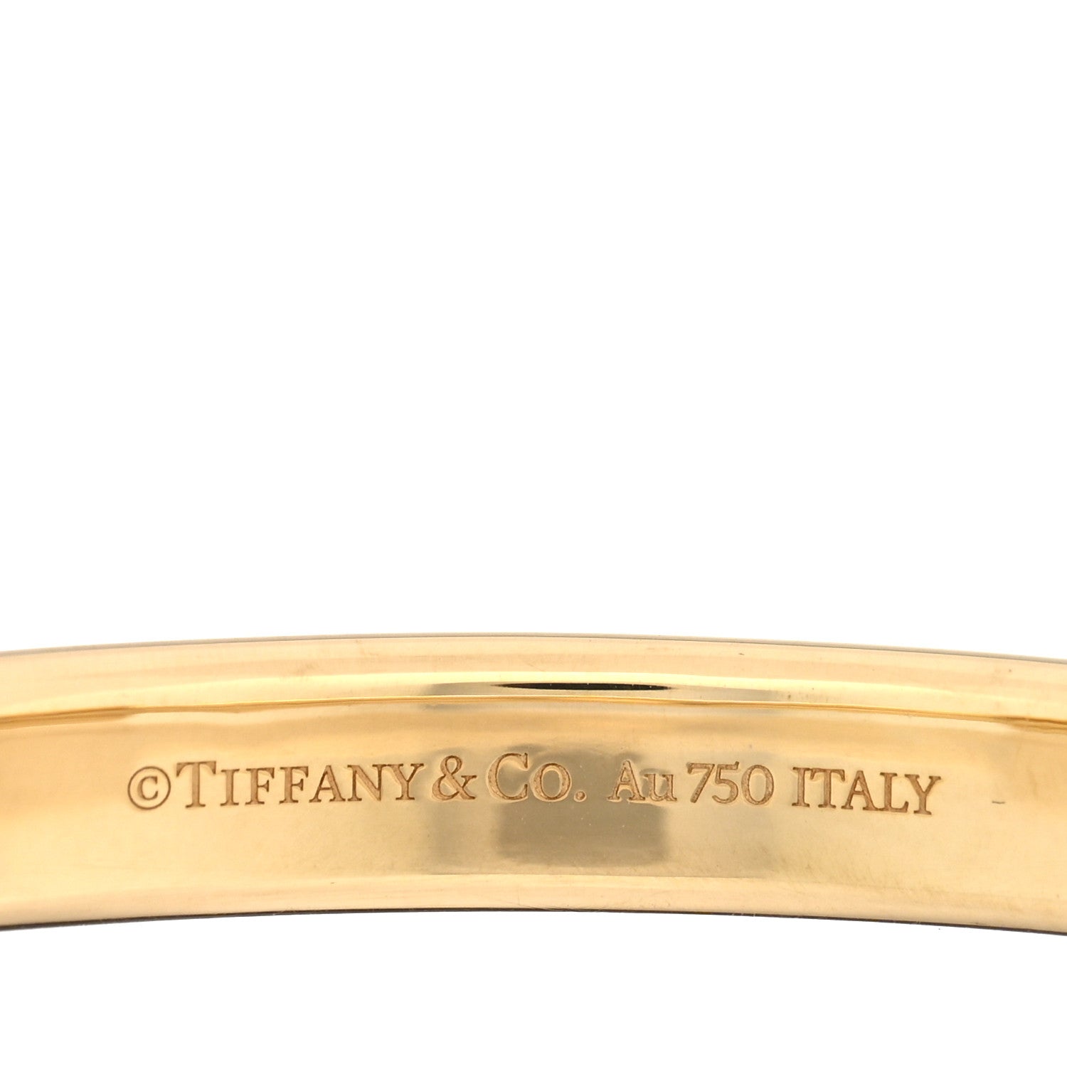 Tiffany 18K Yellow Gold Tiffany Lock Bangle Bracelet 3 of 4